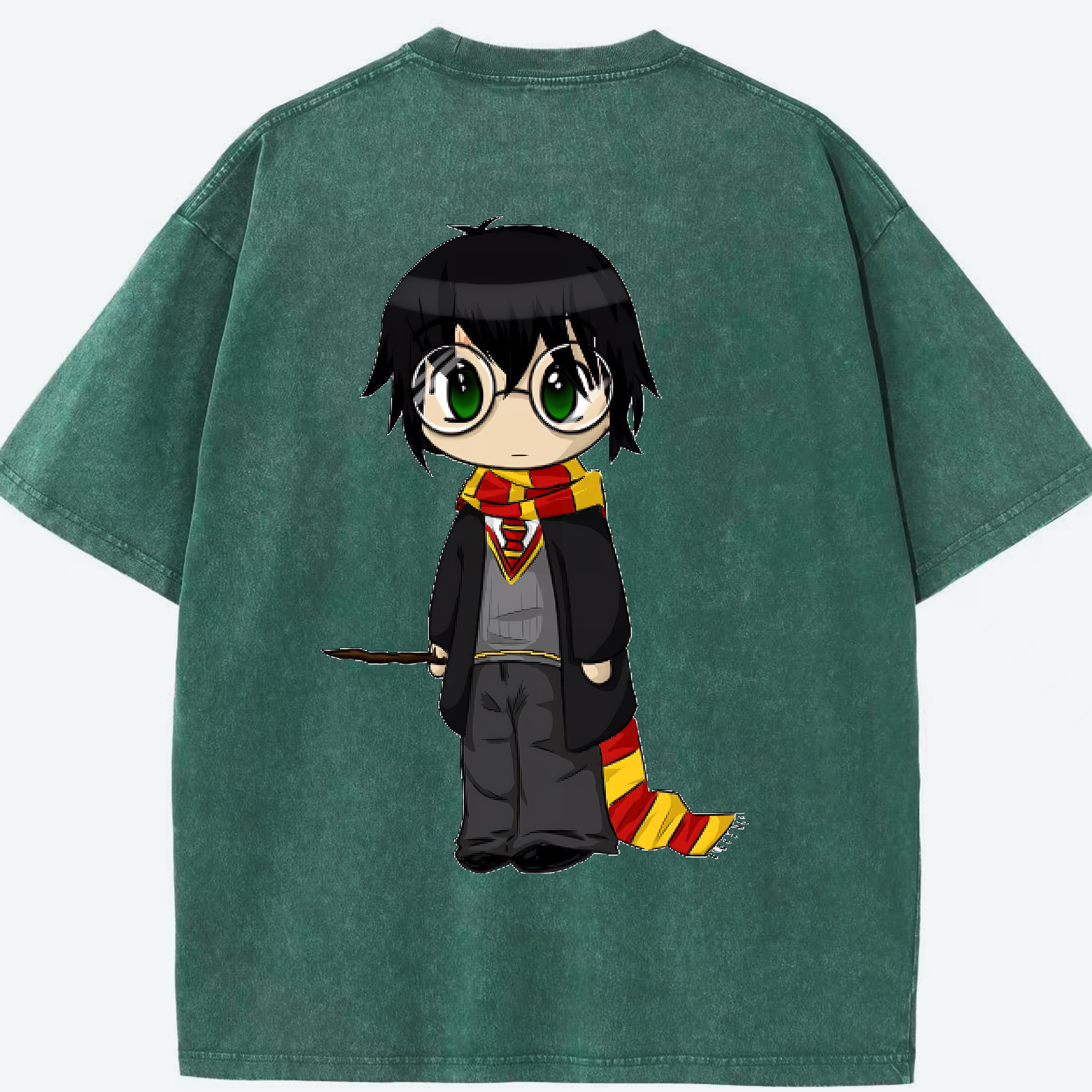 （画像用） Harry Potter ハリー・ポッターシリーズ 綿100% ヴィンテージ風 半袖Tシャツ（背面プリント）